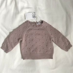 Jamie Kay Dotty Knit - Rosebud 6-12 Months
